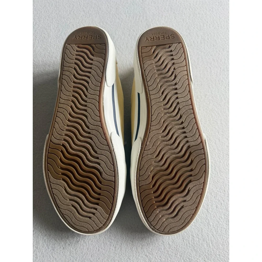 Sperry Crest Vibe Yellow Canvas Sneakers Womens 9.5 Low Top Shoes
